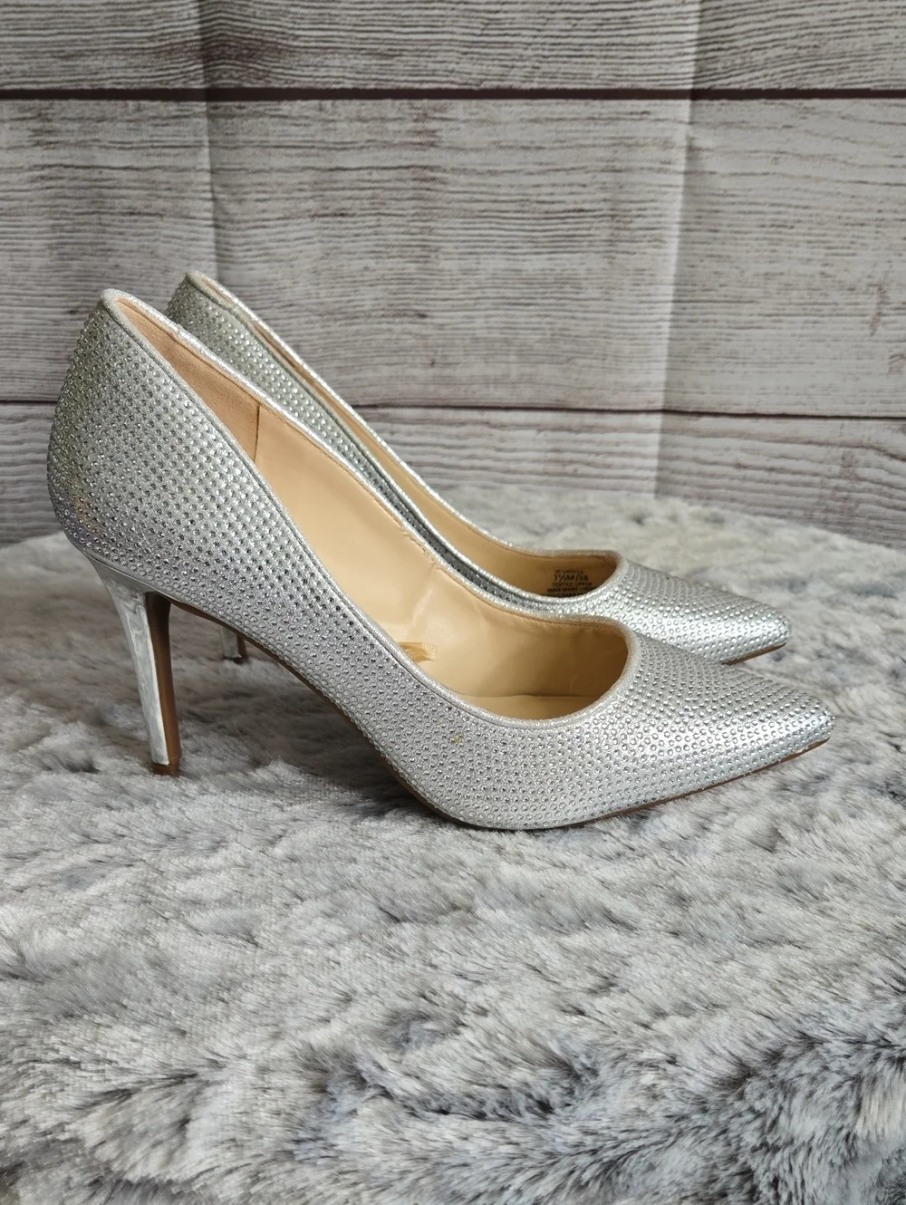 Jessica Simpson Rhinestone Heels, Womens Size 7.5